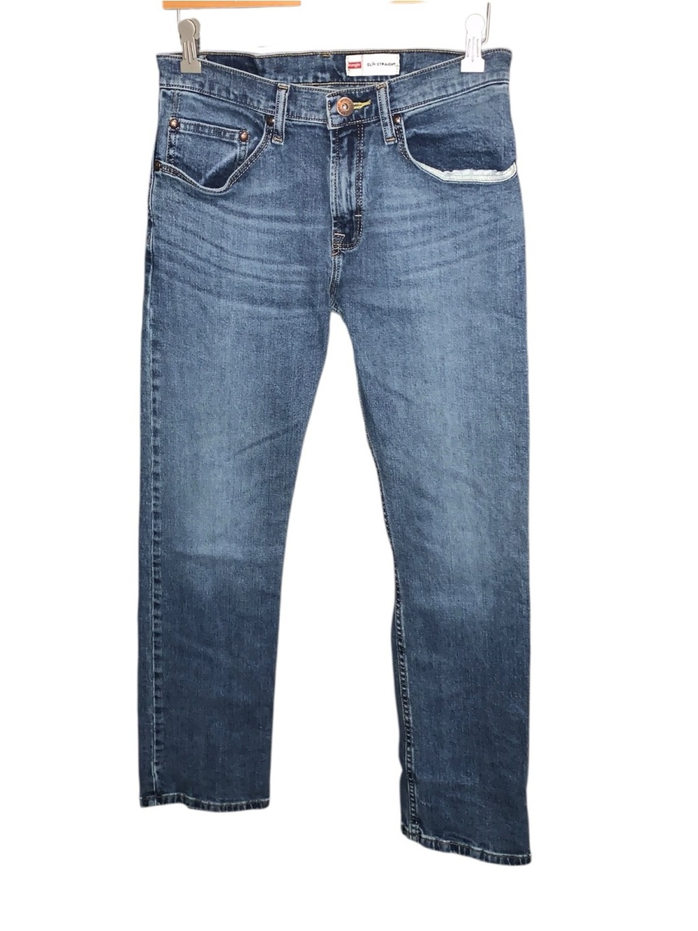 Wrangler Men’s 29X30 Blue Denim Jeans Classic Slim Straight Fit